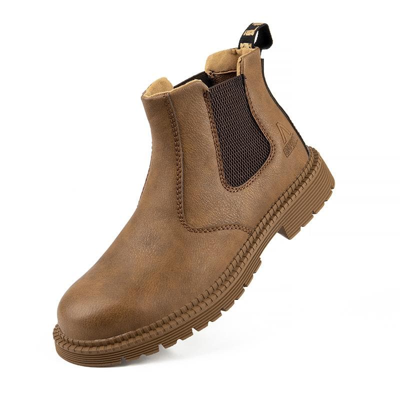 High Quality Leather Water Proof Safety Work Shoes For Men Steel Boots Male Footwear Indestructible Shoes 40