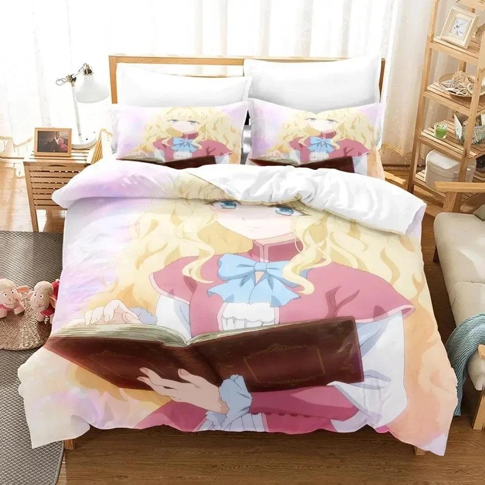 3D Print Anime Bibliophile Princess Bedding Set Duvet Cover Bed Set Quilt Cover Pillowcase Comforter king Queen Size Boys Adult 70x133cm 2pcs