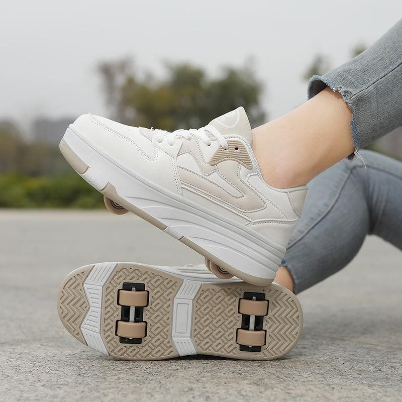 Children's Roller Shoes Boys Four-wheeled Girls Sports Roller Skating Walking Wheel Shoes Deformed Roller Shoes 40