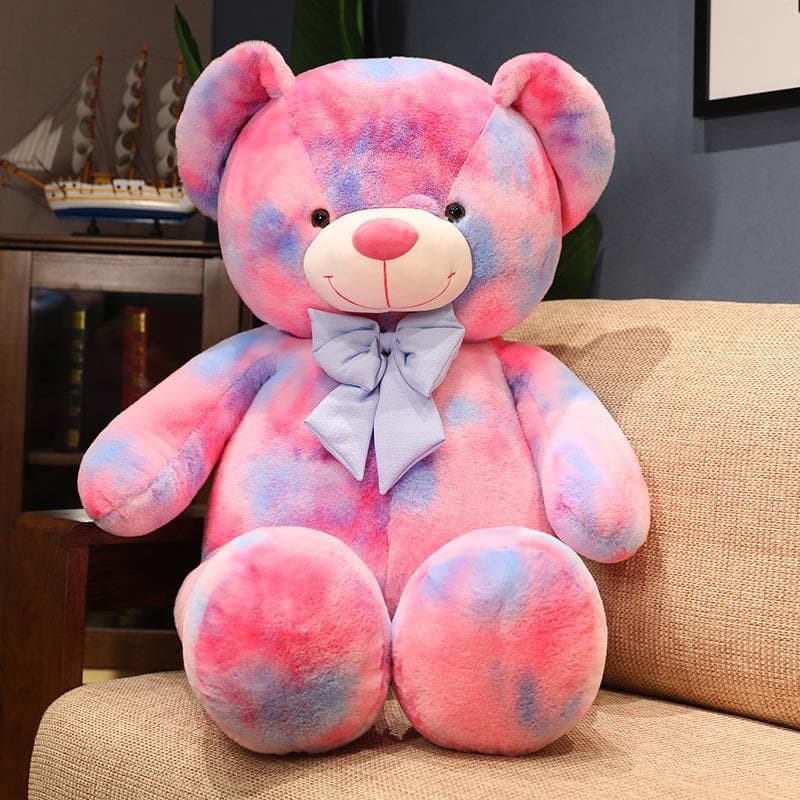 Giant American Bear Plush Doll Soft Animal Colorful Bear Stuffed Toys Kids Valentine Lover Birthday Gift 60cm pink