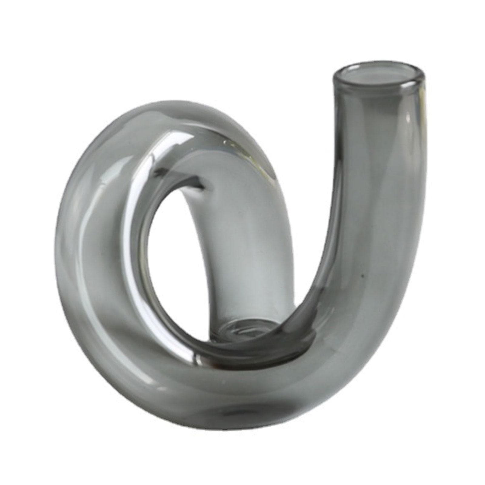 Glass Vase Irregular Hollow Out Elegant Modern Vase for Living Room Office Dining Table