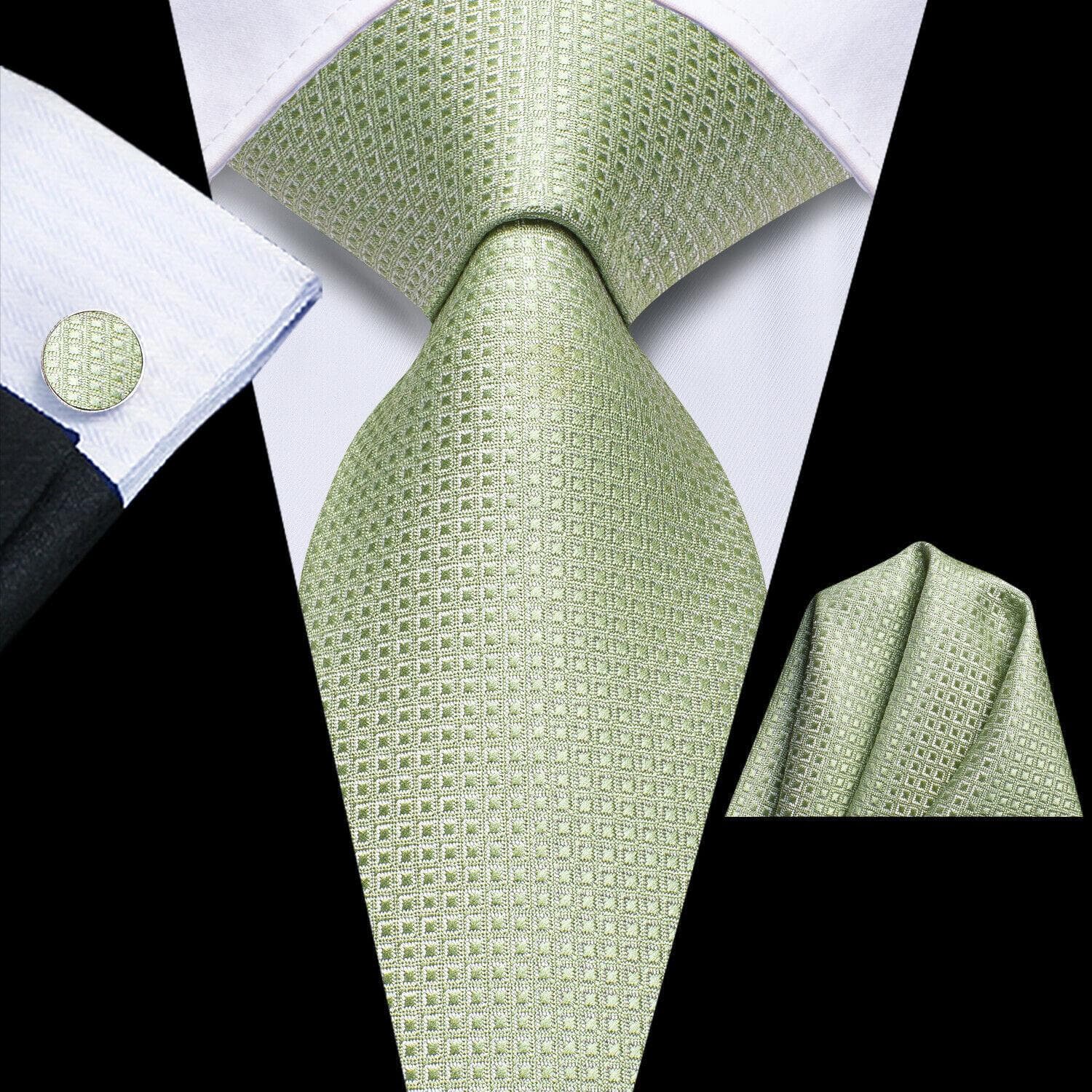 Hi-Tie Ties for Men Silk Tie Sets Pocket Square Cufflinks Wedding Formal Business Party Mens Tie Sets N-3785