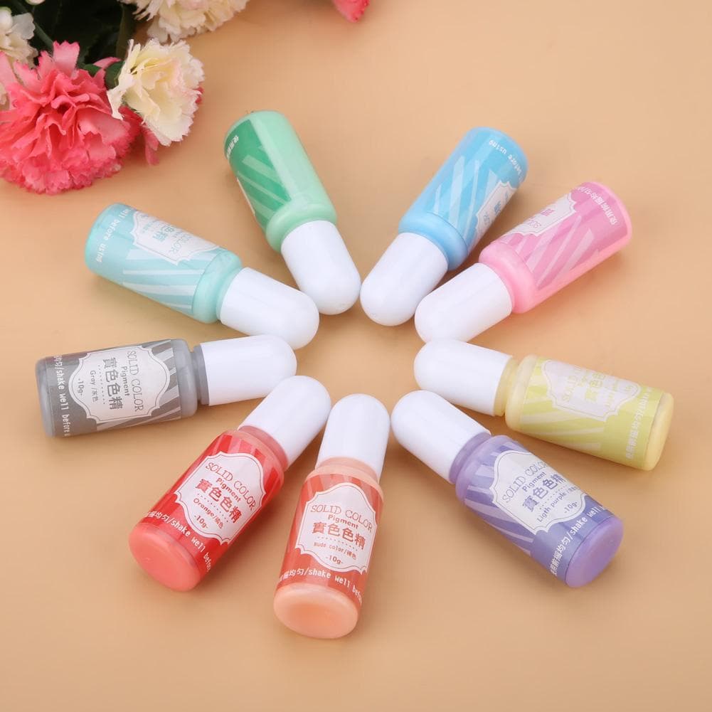 9 Colors 10g Epoxy UV Resin Coloring Dye Colorant Pigment DIY Art Crafts (#A)