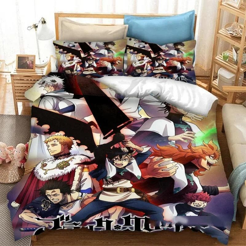 Anime Black Clover Asta Bedding Set Duvet Cover Bedroom Comforter Covers Single Twin King Size Quilt Cover Home Textile EU Single 135x200cm