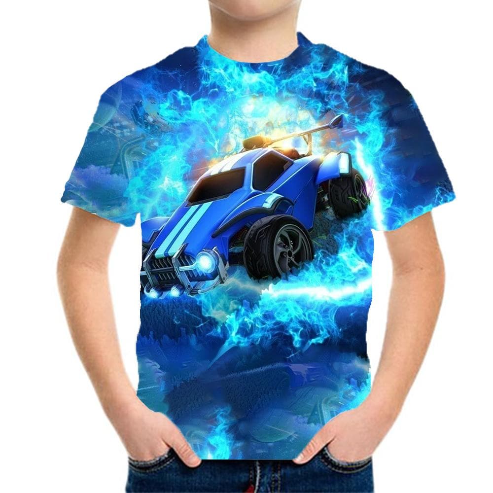 Boy Clothes Racing Graphic Children's T-Shirt Short Sleeve Kids Clothes 3D Fashion Clothing Boy Children Summer Clothes 120
