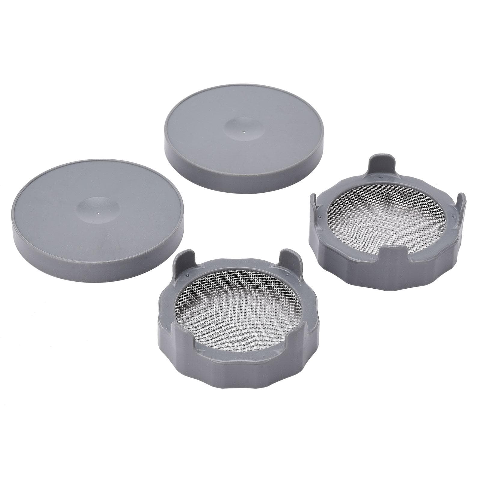 ABS Sprout Lid with Stainless Steel Screen for Wide Mouth Mason Jars