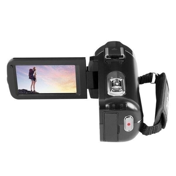LCD 24.0MP Camcorder Camera Full HD 1080p Video Camera Digital Zoom 270° Rotation Screen black