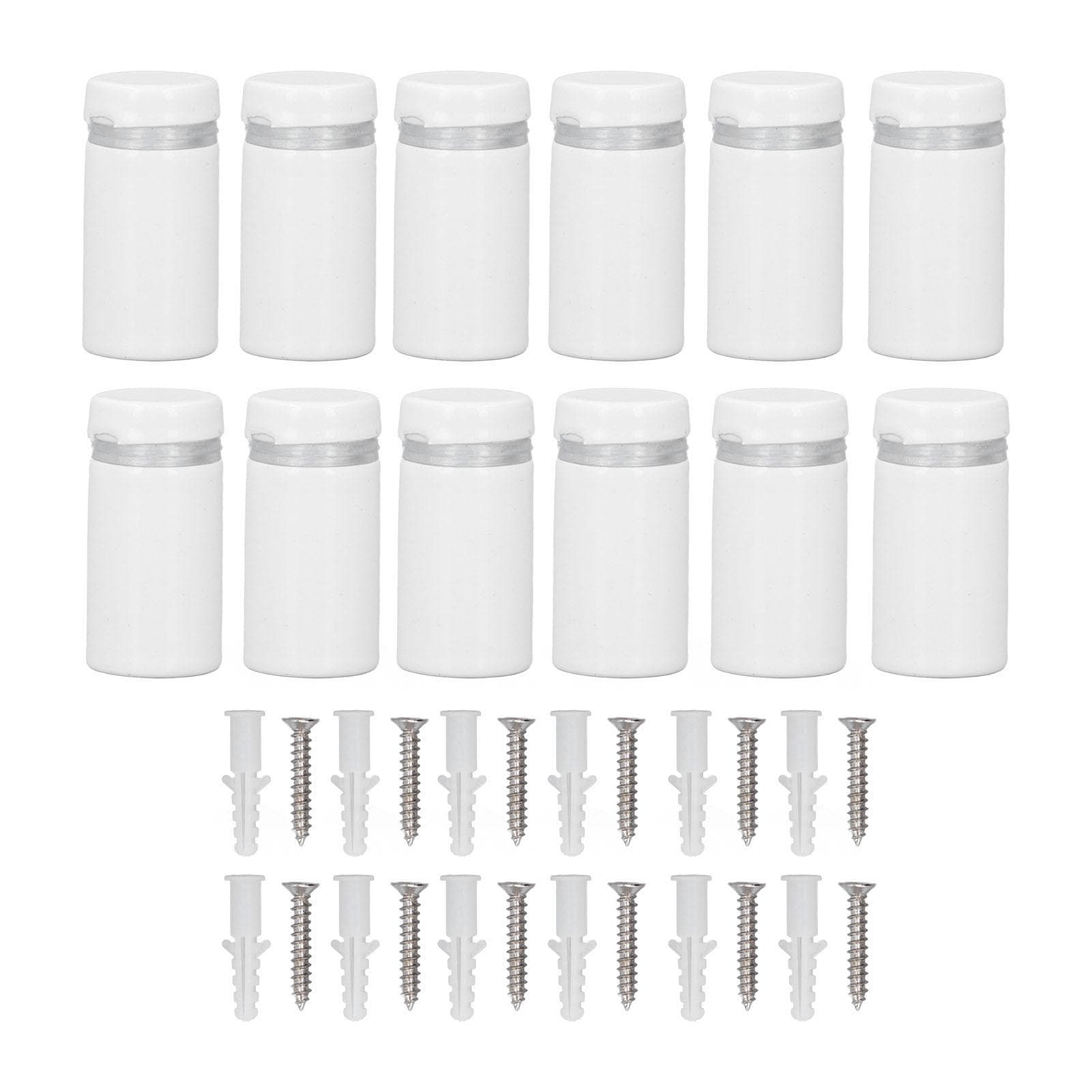 12 Set Stainless Steel Standoff Screws 16x30mm Advertising Acrylic Glass Standoff Nail for