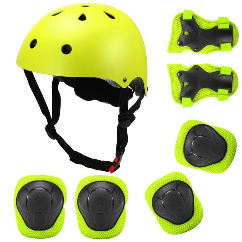 Child helmet protective suit knee elbow pads 2 3 4 5 6 7 8 9 10 11 12 years Girl boy Suitable roller skating skateboards protection equipment set 10-30kg