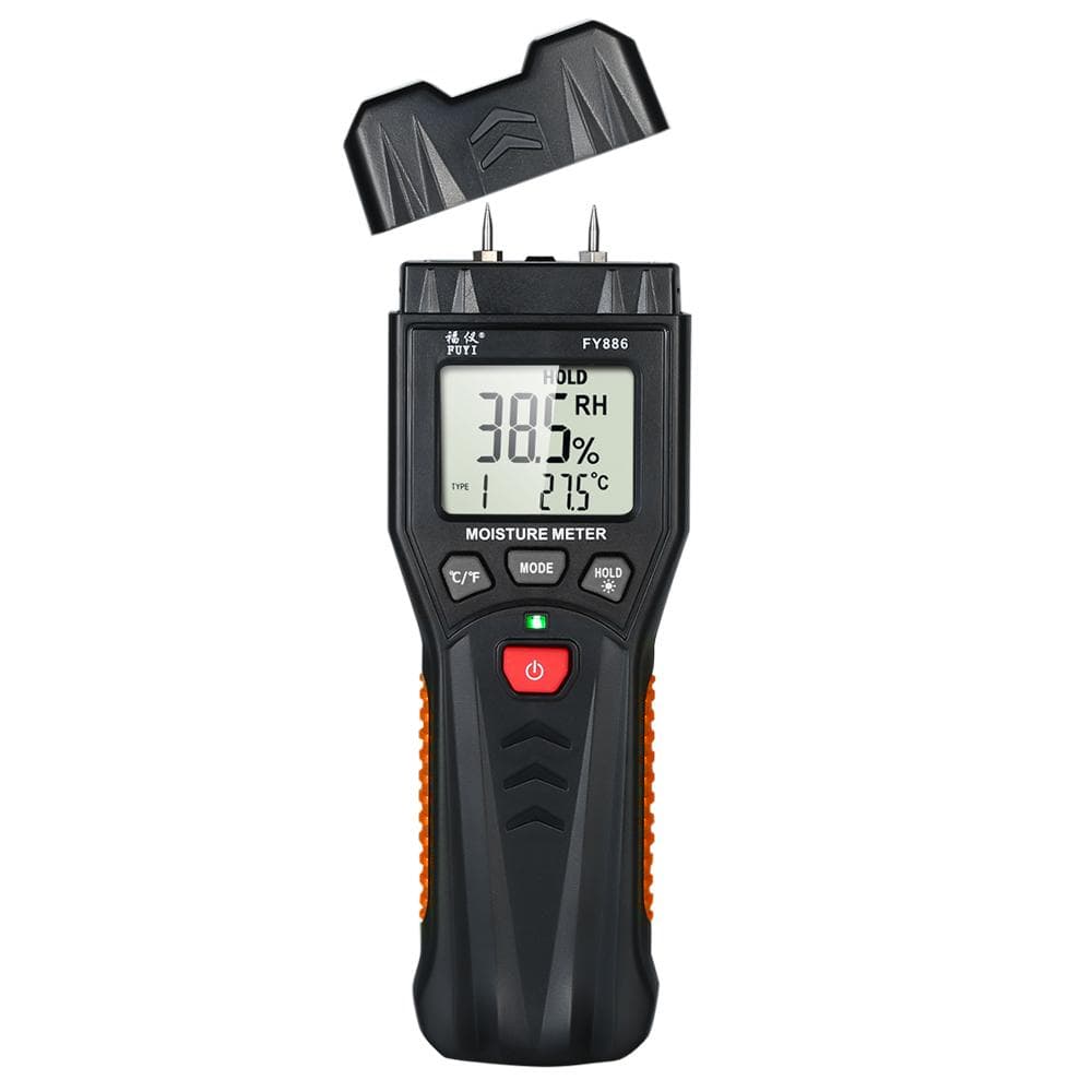 FUYI Digital Damp Meter Detector Wood Moisture Meter Wood Moisture Tester with 7 Modes LCD
