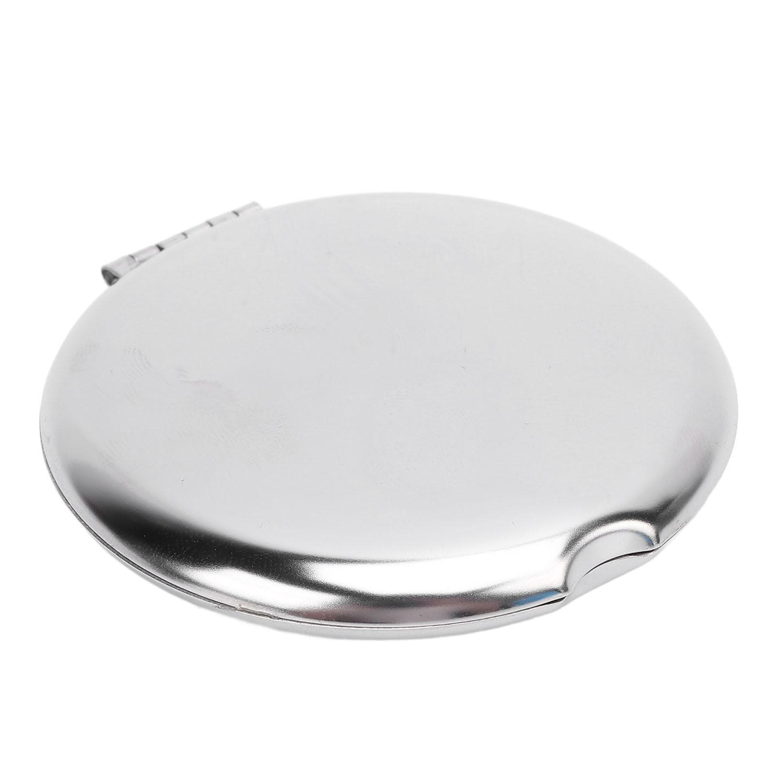 Pocket Mirror Portable Stainless Steel Compact Mirror Metal Handheld Drop Resistant Double Sided