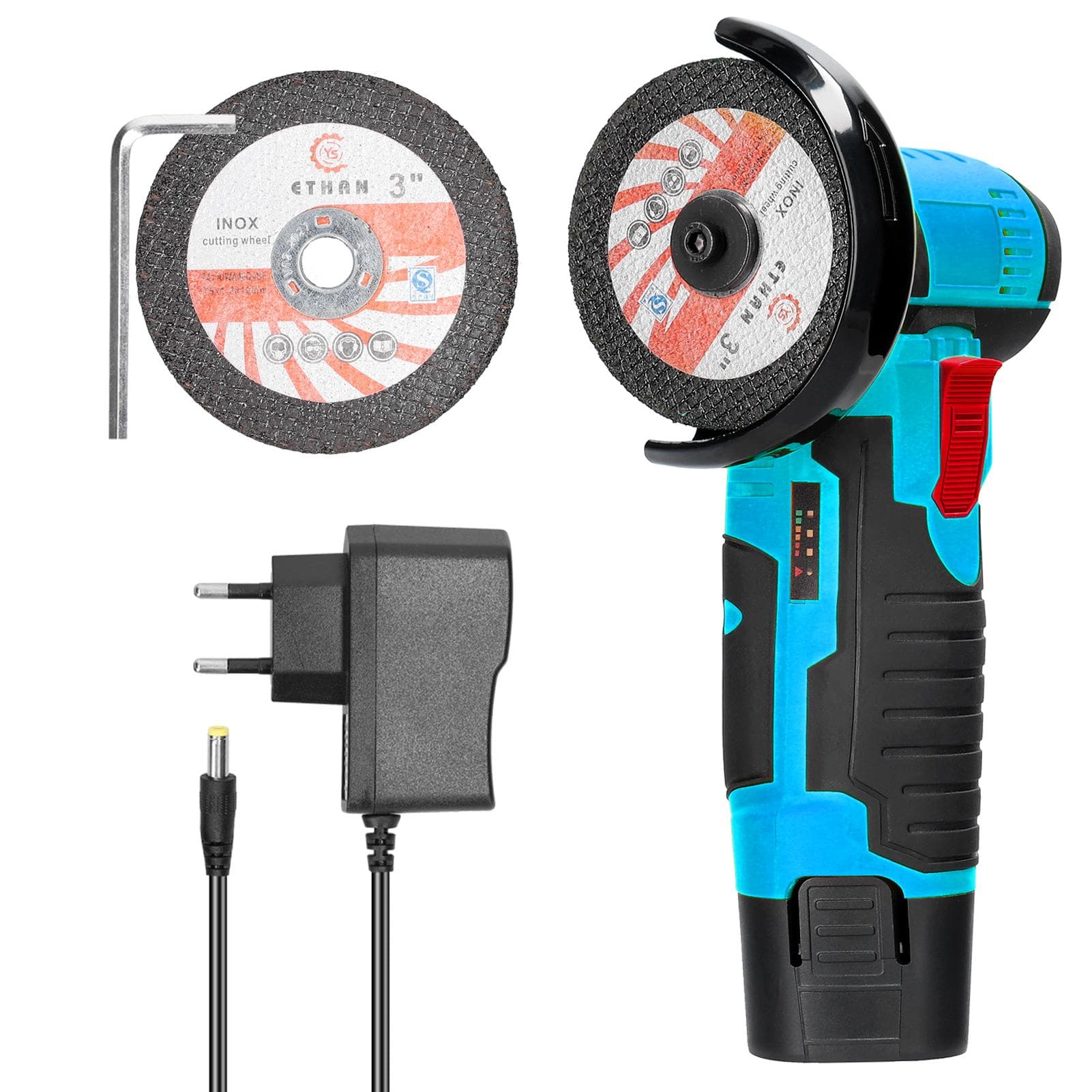 19500rpm Electric Grinding Tool Multifunctional Mini Grinder Handheld Cutter for Cutting Polishing EU Plug 1pcs battery multicolour