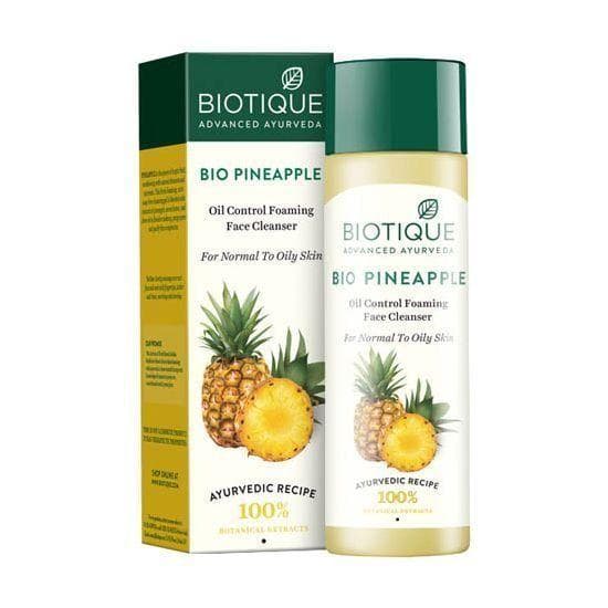 Washing gel with Pineapple: for normal and oily skin (120 ml), Bio Pineapple Oil Control Foaming Cleanser, Biotique 8.25