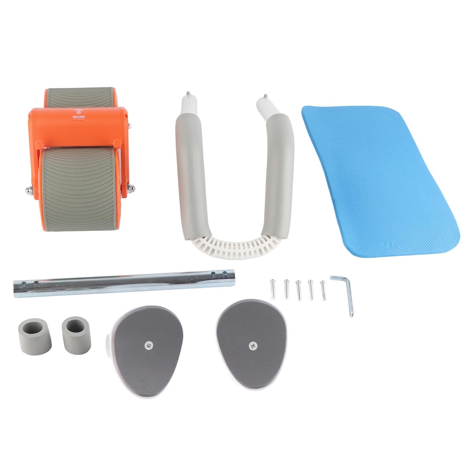 Automatic Rebound Abdominal Wheel with Elbow Support Strength Training Intelligent Display Core orange