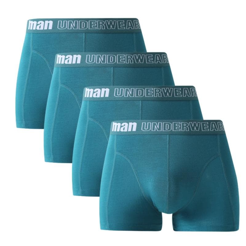 4 Pieces Men's Underwear Boxers Colorful Shorts Boy Undies Panties Big Size M L XL 2XL 3XL 4XL 5XL 6XL 7XL 6XL green