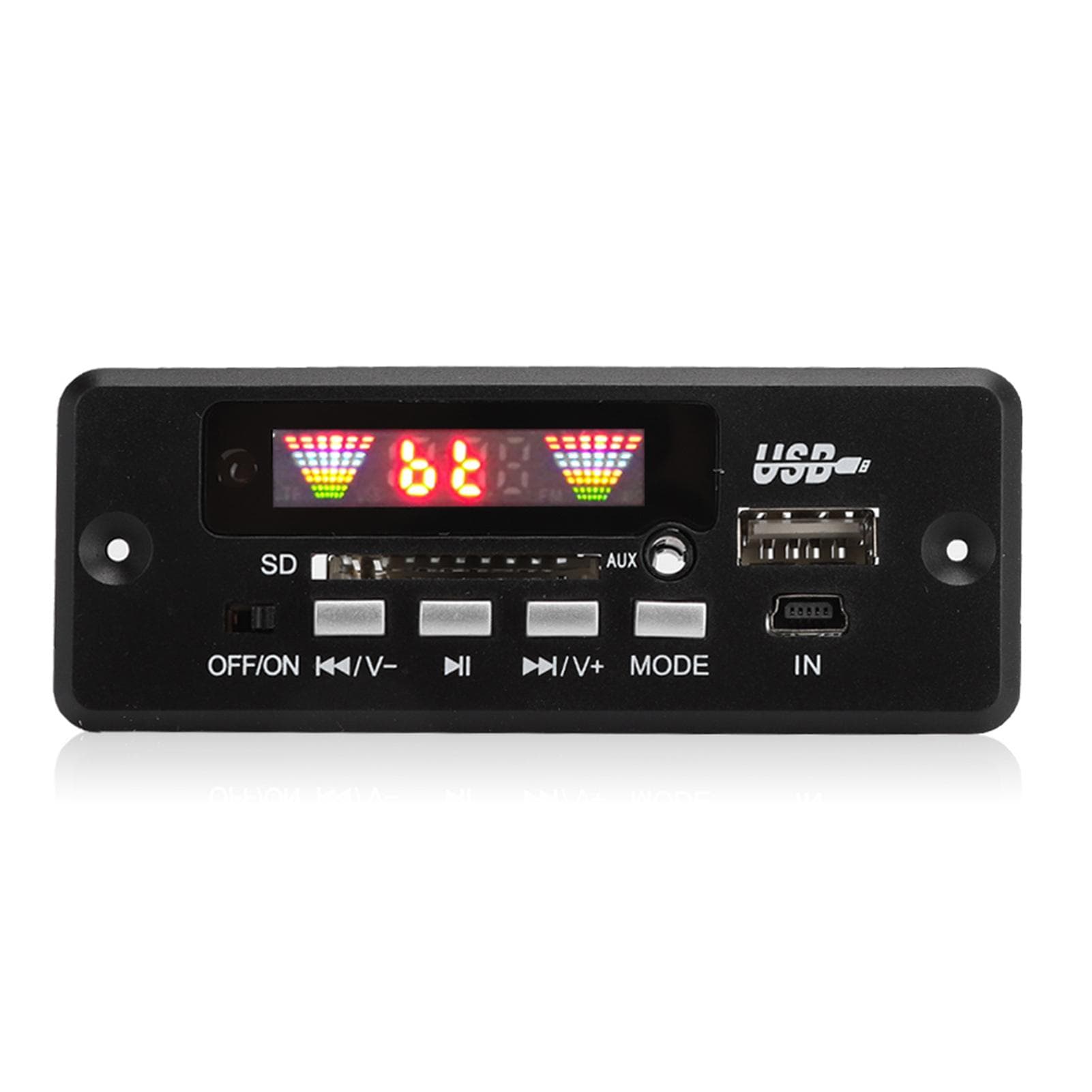 02CABT DX AUX Colorful Display Lossless FLAC MP3 Bluetooth 5.0 Call Decoder Board(Black ) black
