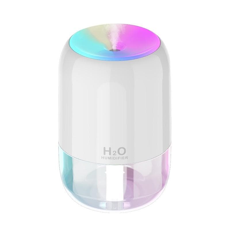 USB Humidifier With LED Light Aroma Diffuser Air Purifier Mist Maker Air Freshener For Bedroom Home Car Office white
