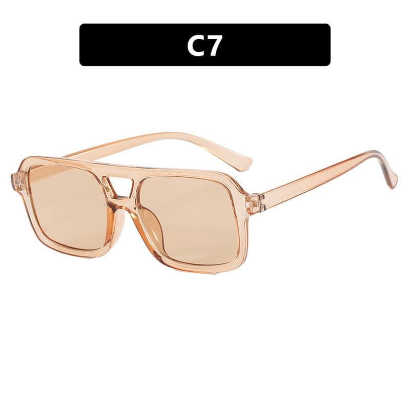 Vintage Square Sunglasses Women Retro Fashion UV400 Protection Double Beam Designer Sun Glasses Outdoor Only 1pcs sunglasses