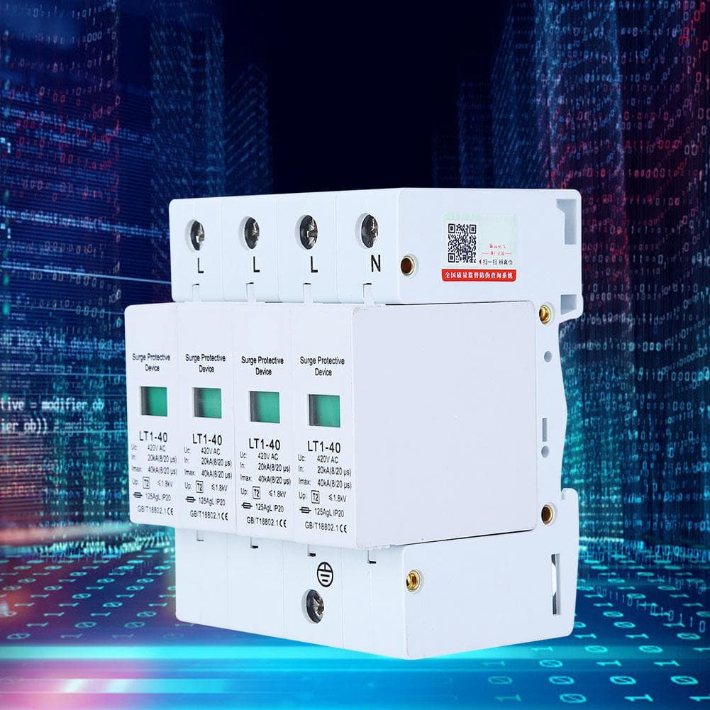 4P LT1?40 Surge Protector 40ka Protection Module Appliances Low Voltage Arrester White