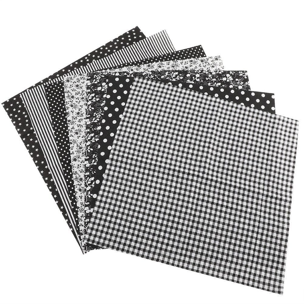 7pcs 25*25cm Cotton Fabric DIY Assorted Squares Pre Cut Beddding Suite Quarters Bundle