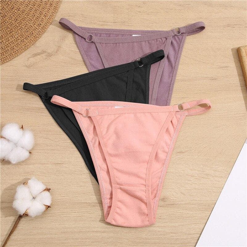 3Pcs/set Cotton Briefs Panties Women Sexy Low Waist Underwear M-2XL Ladies Cotton Underpants Soft Feamle Lingerie XXL
