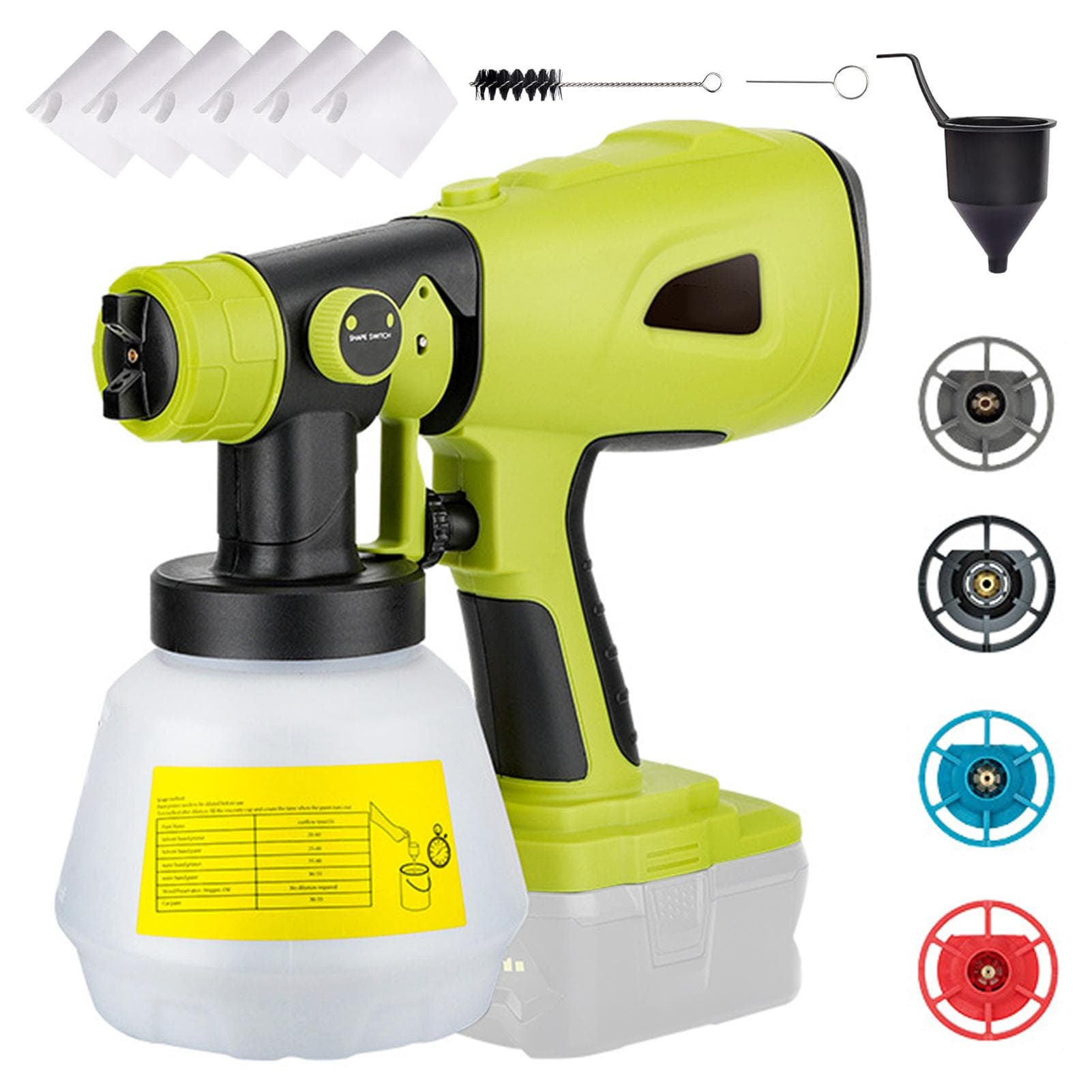 Cordless Paint Sprayer replacement for DEWALT, RYOBI 20V Max Battery,Handheld Electric Paint green