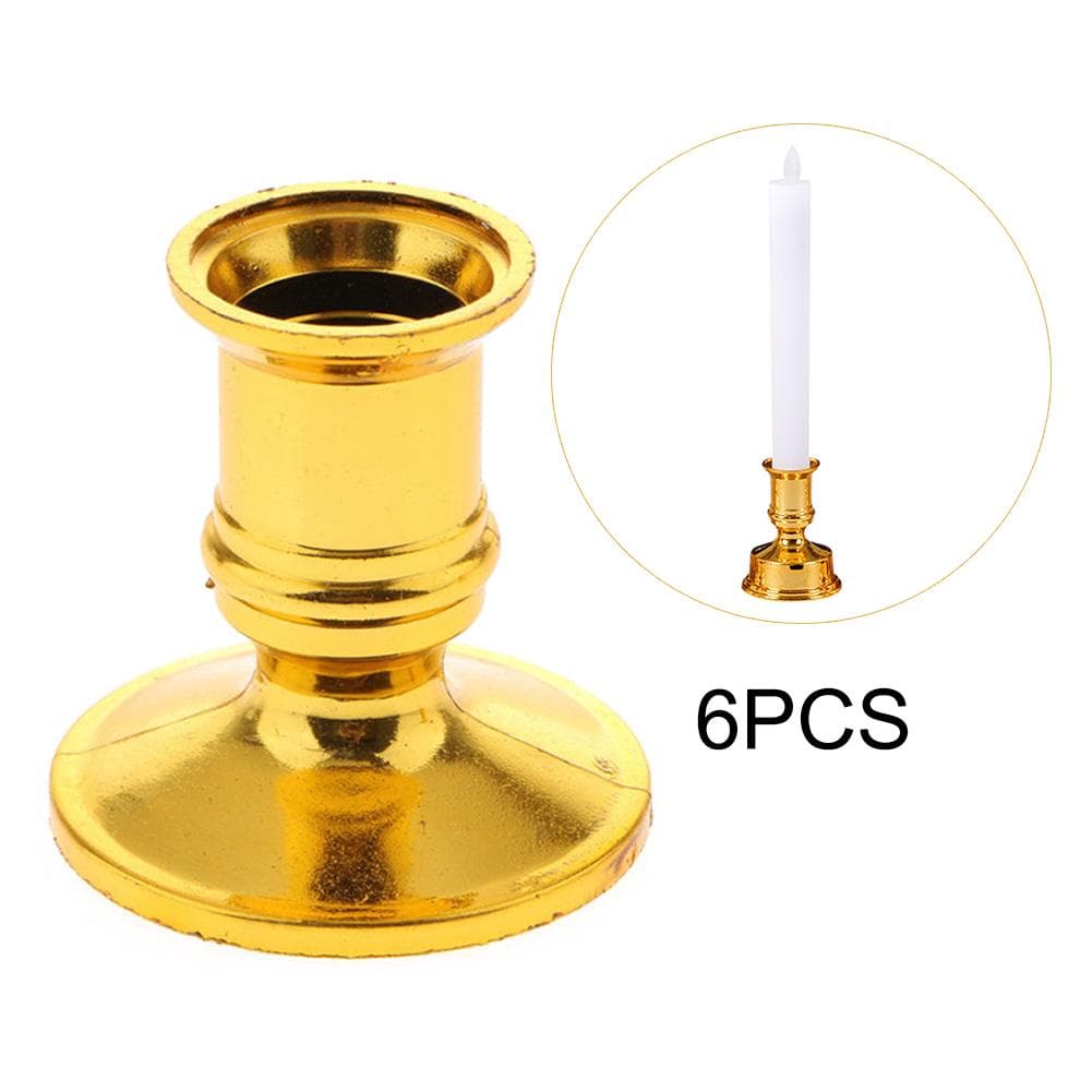 6pcs Candle Holders Geometric Design Beautiful Setting Candlestick Holders for Marriage Proposal