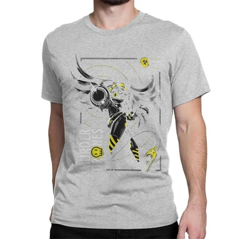 Men Women Murder Drones Designation N T Shirt Game Pure Cotton Tops Funny Short Sleeve O Neck Tees Printed T-Shirts Shirts L