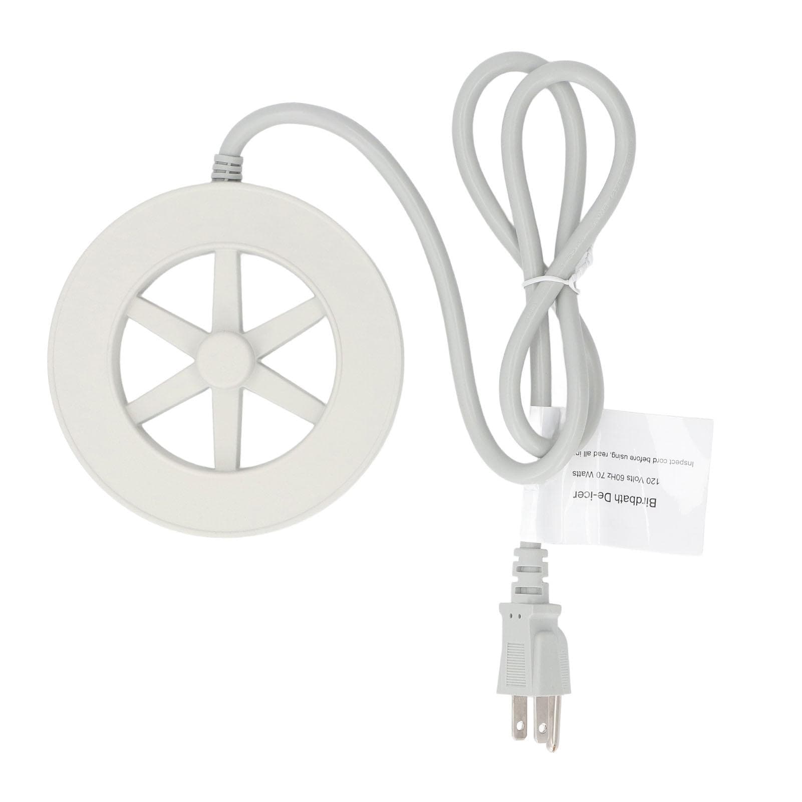 Bird Bath Deicer 70W Thermostatic Control Aluminum Plug and Play Winter Bird Bath Heater for