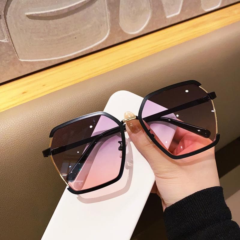 Women Square Sunglasses for  Oversized White Tea Original Brand Design Sun Glasses Female Shades Travel Sunshade Gafas De Sol