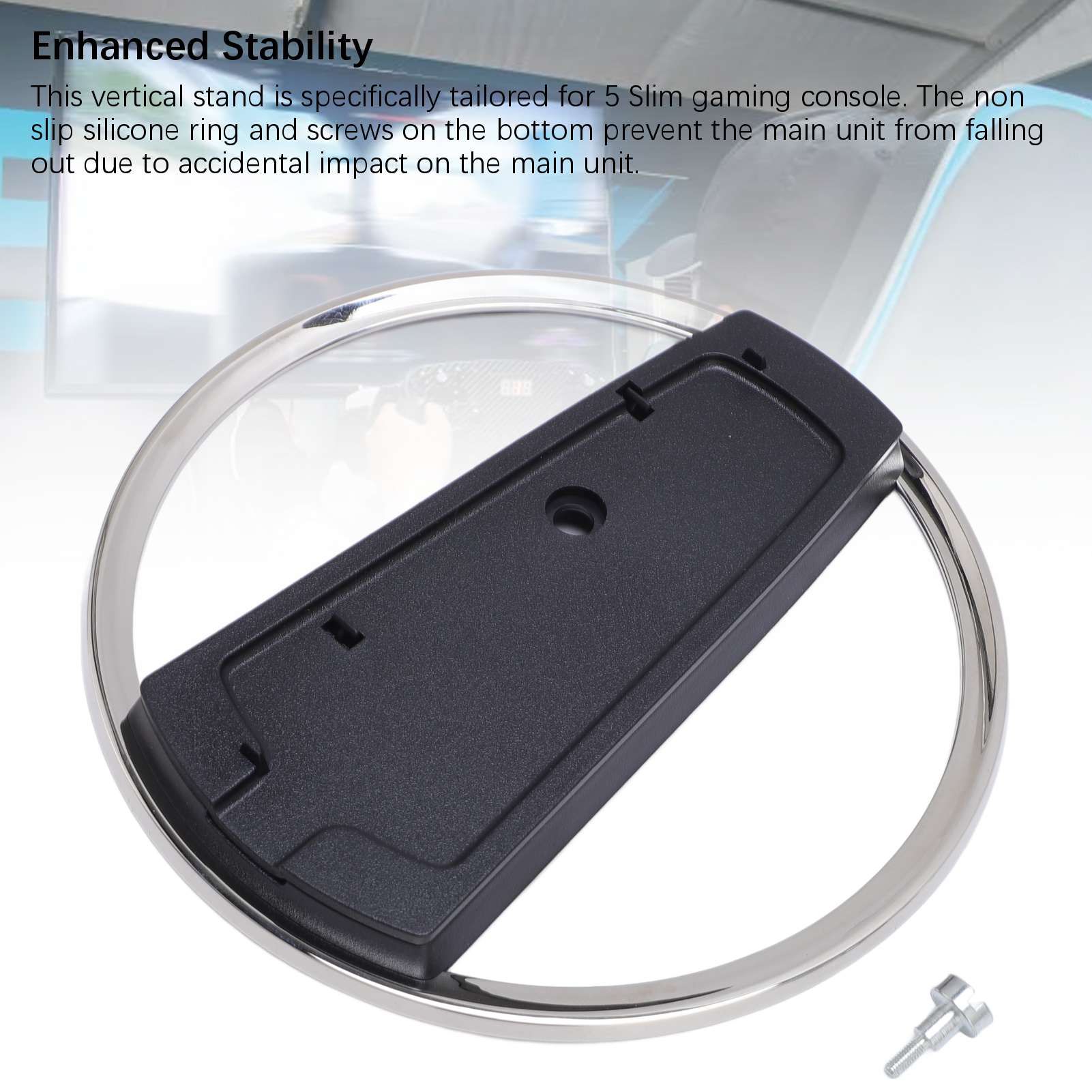 Vertical Consoles Stand with RGB Lights Stable Support Space Saving Compact Vertical Console
