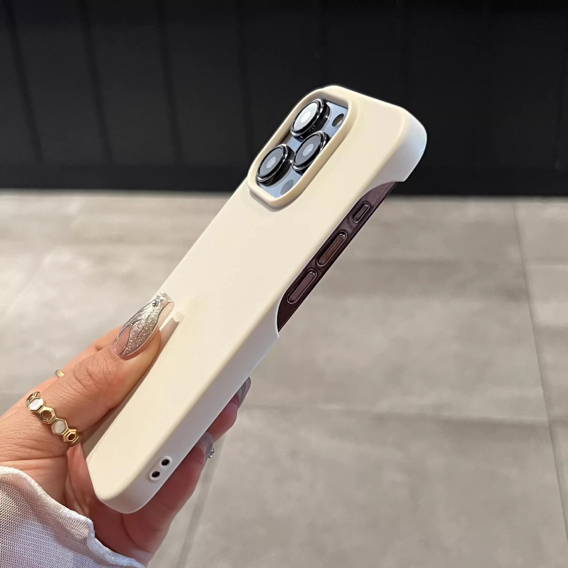 Half-pack Simple and Suitable for Apple 16 Solid Color Mobile Phone Case IPhone 15 ProMax Macaron 14 Fall Protection Case iPhoneXsmax white
