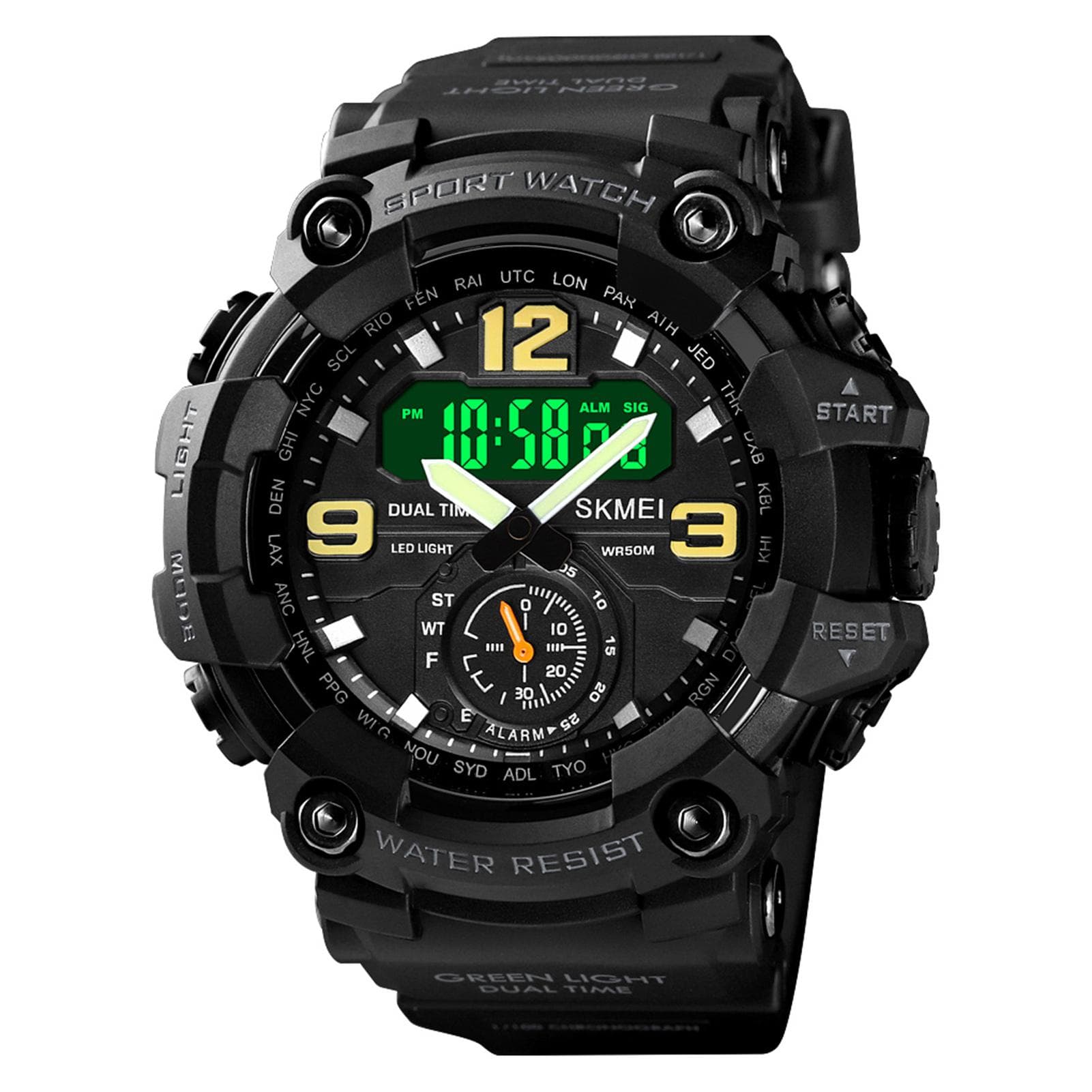 Men s Digital Sport Watch SKMEI Classic 5ATM Waterproof Sport Watch with Alarm Stopwatch LED
