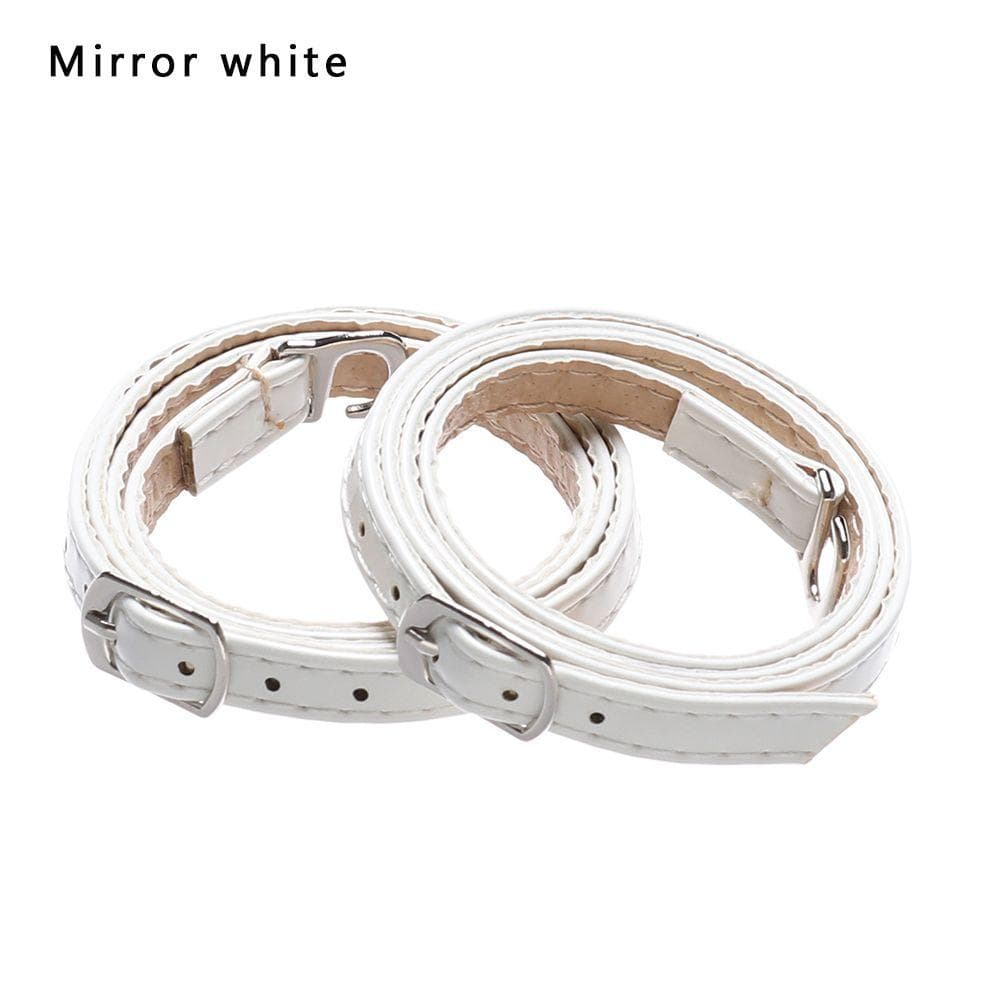 Care Accessories Shoe Lace Tie Bundle Shoelace PU Leather Shoelace Anti-skid Straps Ankle Shoe Belt Mirror white