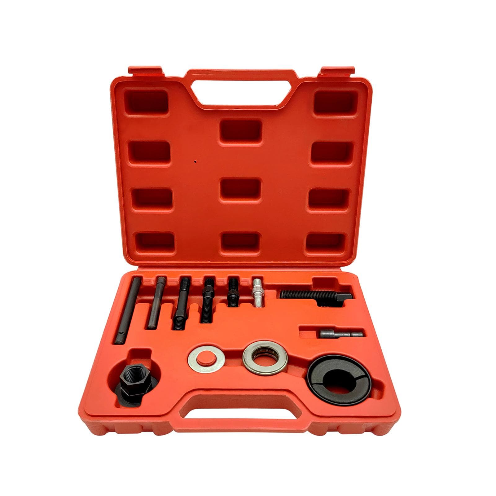 14PCS Pulley Puller and Installer Kit, Auto Power Steering Pump Pulley Puller RemoverInstaller black