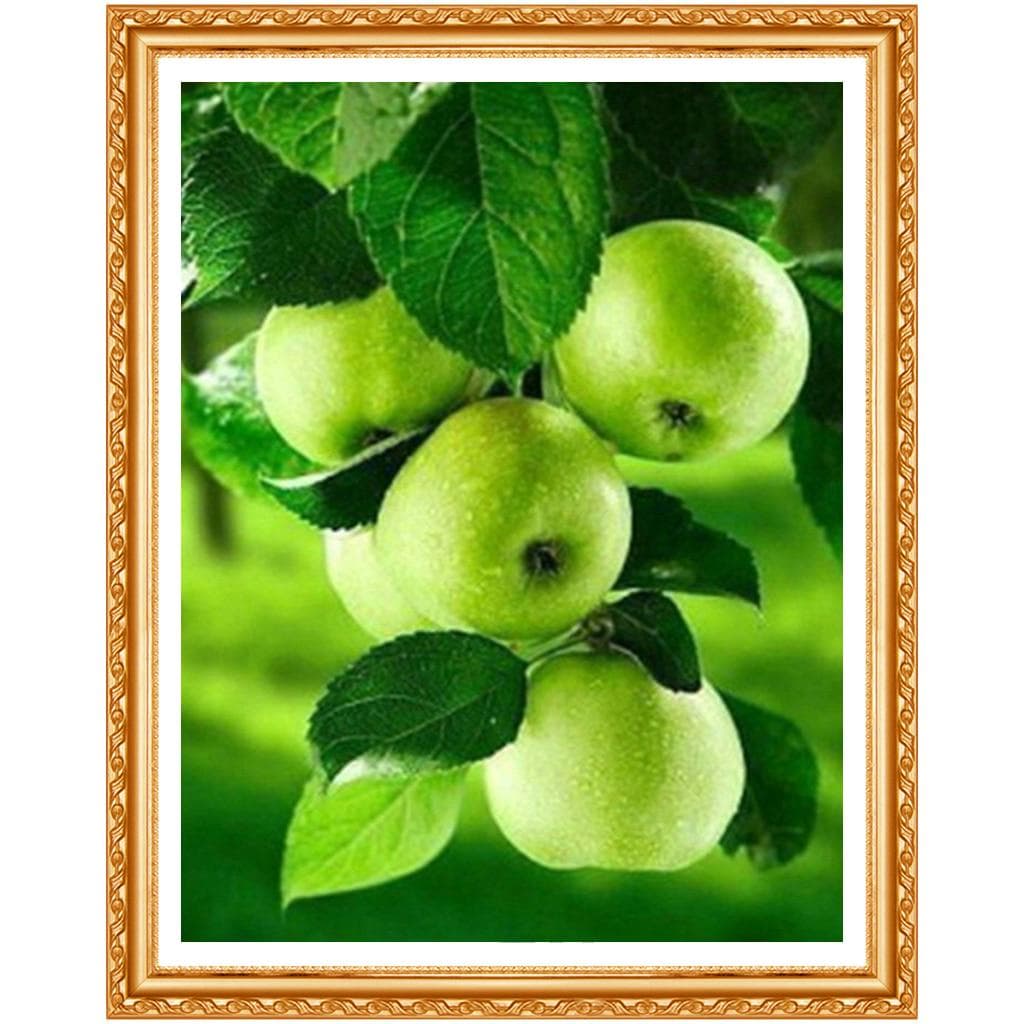 Diamond Painting Fruits Apples Full Diamond Embroidery Pattern Rhinestones Diamond Kit Decor 20X30CM