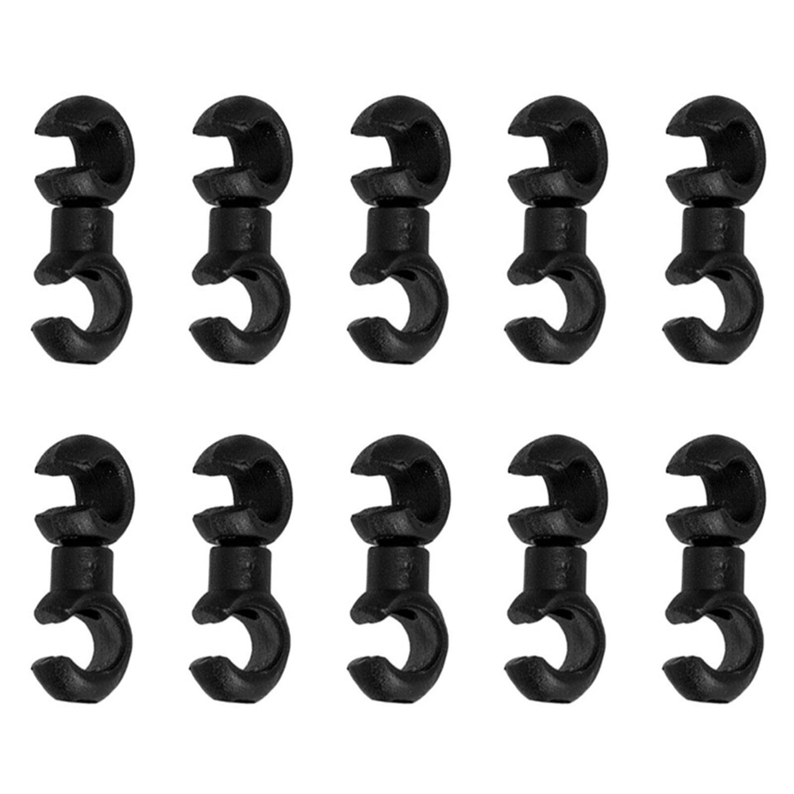10Pcs Bicycle Cable Clips Rotating Hooks MTB Bike Derailleur Shift Cable Brake Cable Housing Fixing black