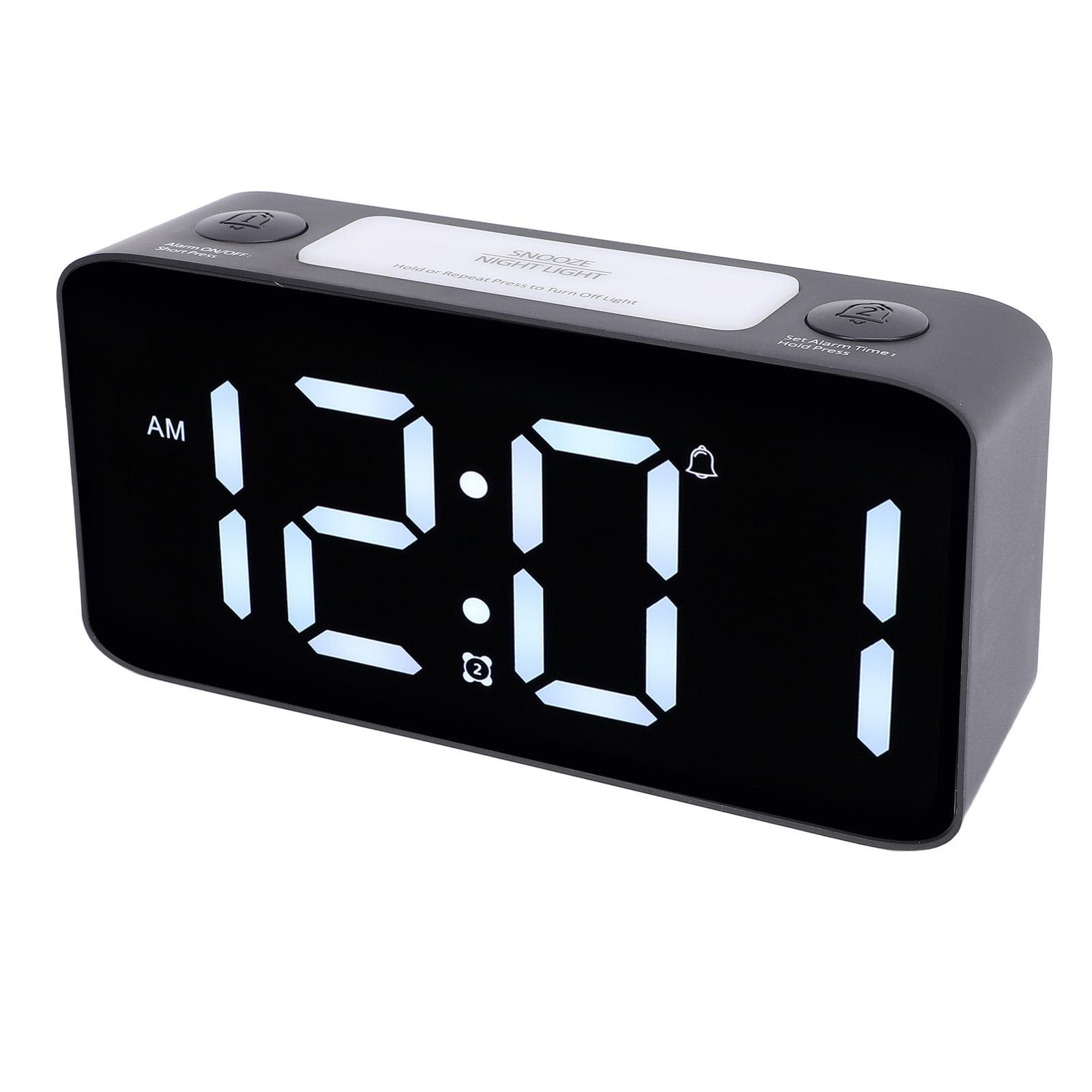 Extra Loud Alarm Clock with Bed Shaker Large LED Display Bed Shaking Alarm Clock with Corded