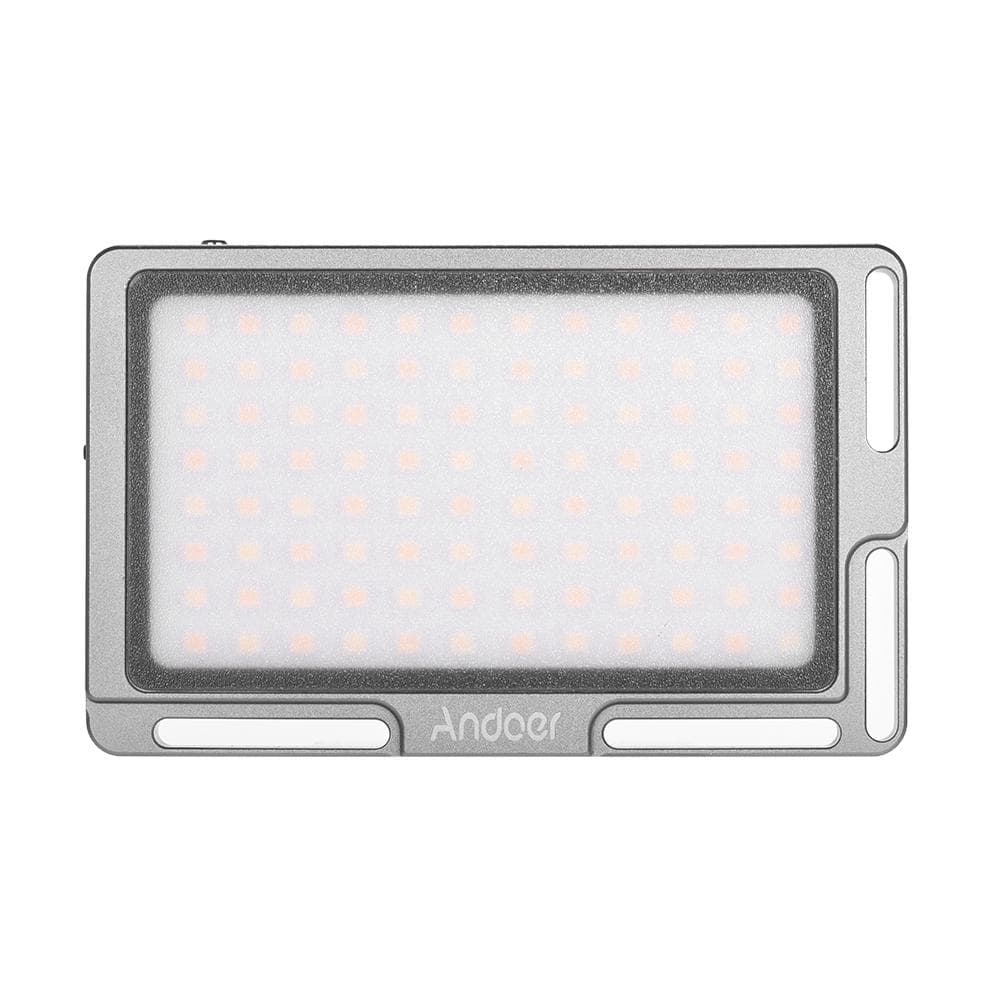 Portable LED Video Light Panel Camera Fill Light Built-in 2800mAh Battery with OLED Screen grey