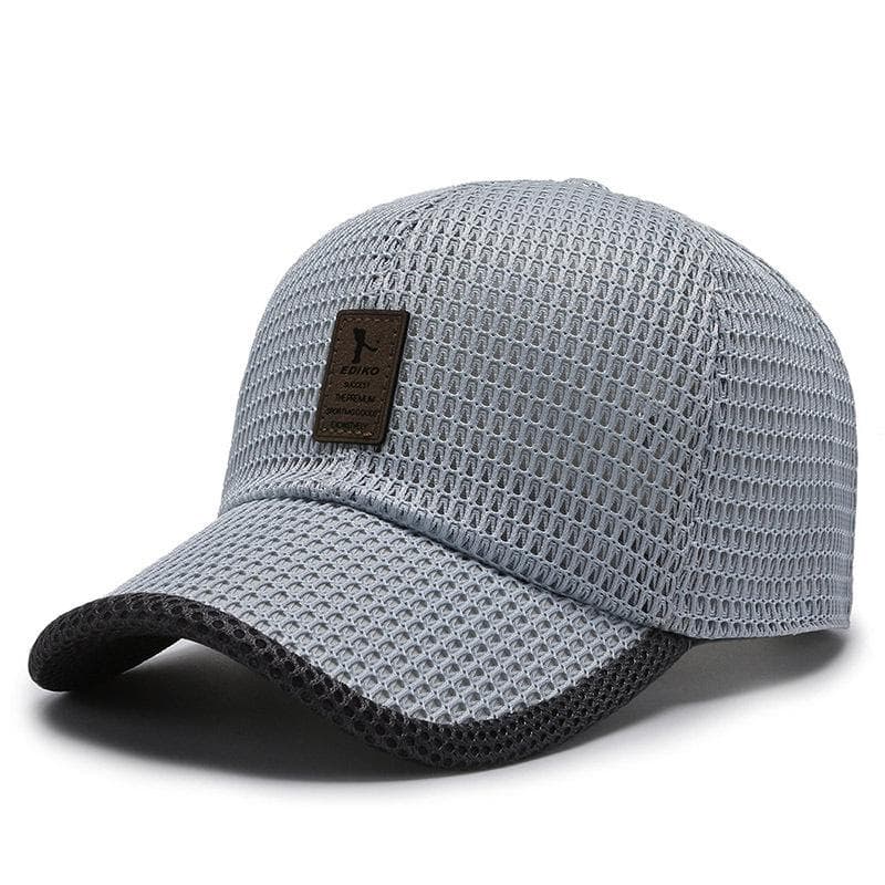 Fashionable Breathable Baseball Cap Korean Style Mesh Visor Cap Versatile Breathable Peaked Cap one size light grey