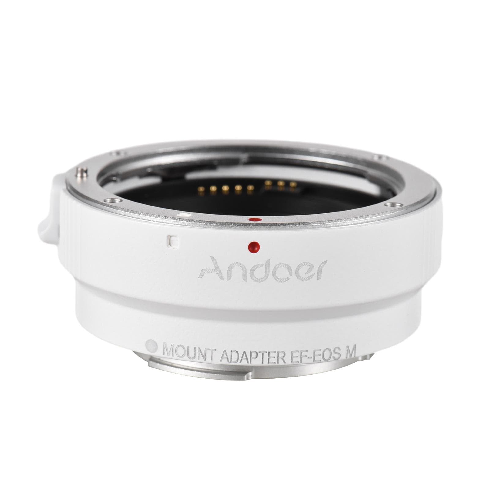 Andoer EF-EOSM Lens Mount Adapter Support Auto-Exposure Auto-Focus and Auto-Aperture for Canon white