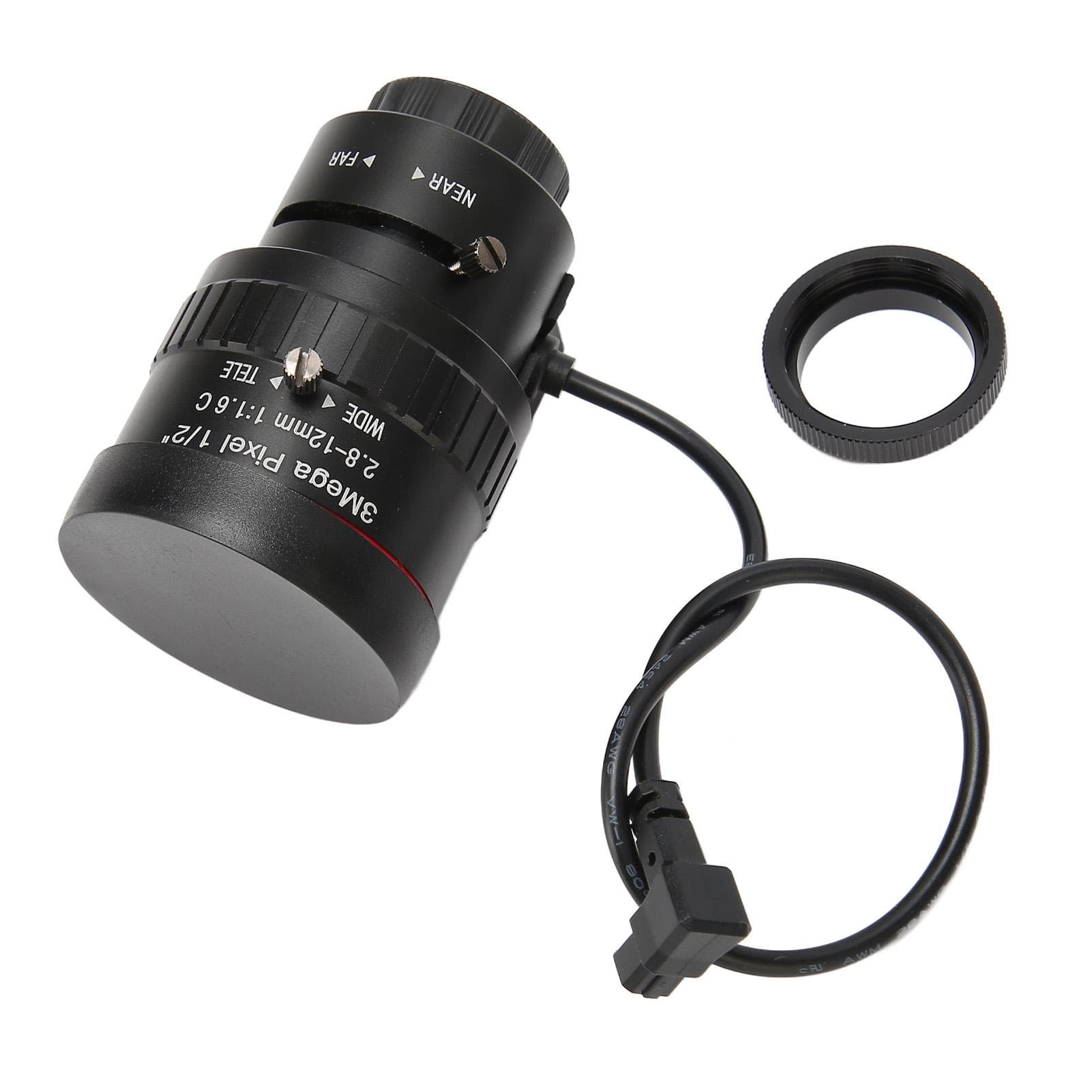 2.8‑12mm Manual Zoom Lens 3MP 12inch F1.6 Large Aperture C Mount Industrial Telephoto Lens for RPi
