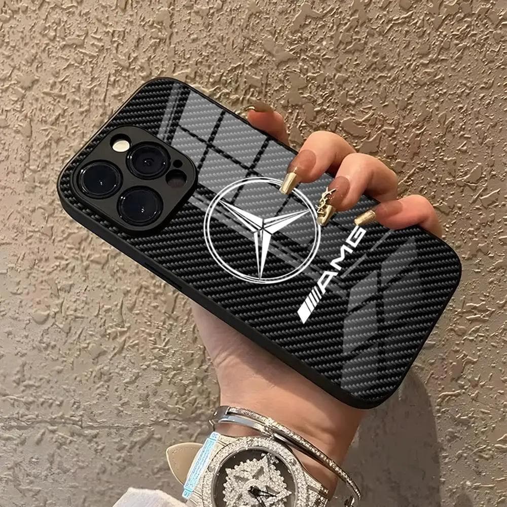 GLC GLB rastar-Cool Phone Case For IPhone 15 Pro Max 14 Pro 12 11 13 Mini X XR XS 16 Plus SE Glass M-Mercede-B-Benz-A-AMGS Back iPhone11