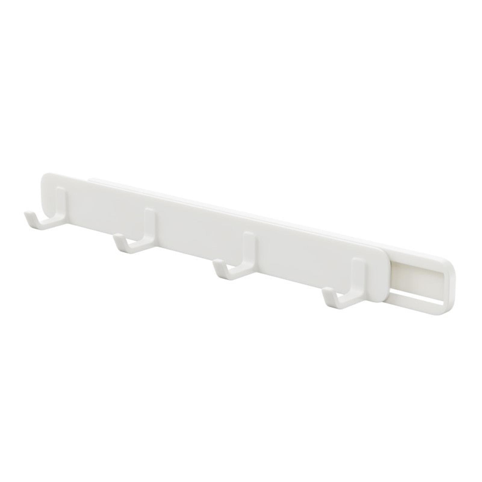 Storage Wall Hook Plastic Adhesive Sliding Multifunctional Wall Hanger for Bedroom Kitchen Bathroom