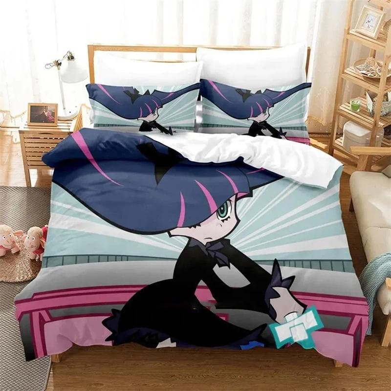 3D Printed Anime Panty Stocking Garterbelt Bedding Set AnimeDouble Twin Full Queen King Adult Kids Bedclothes Quilt Cover 135x200cm 2pcs