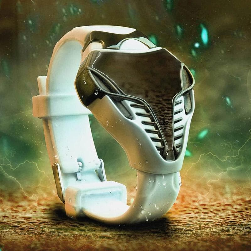 Men Silica Gel Electronic Watch Students Sports Young Boys Wristwatches white