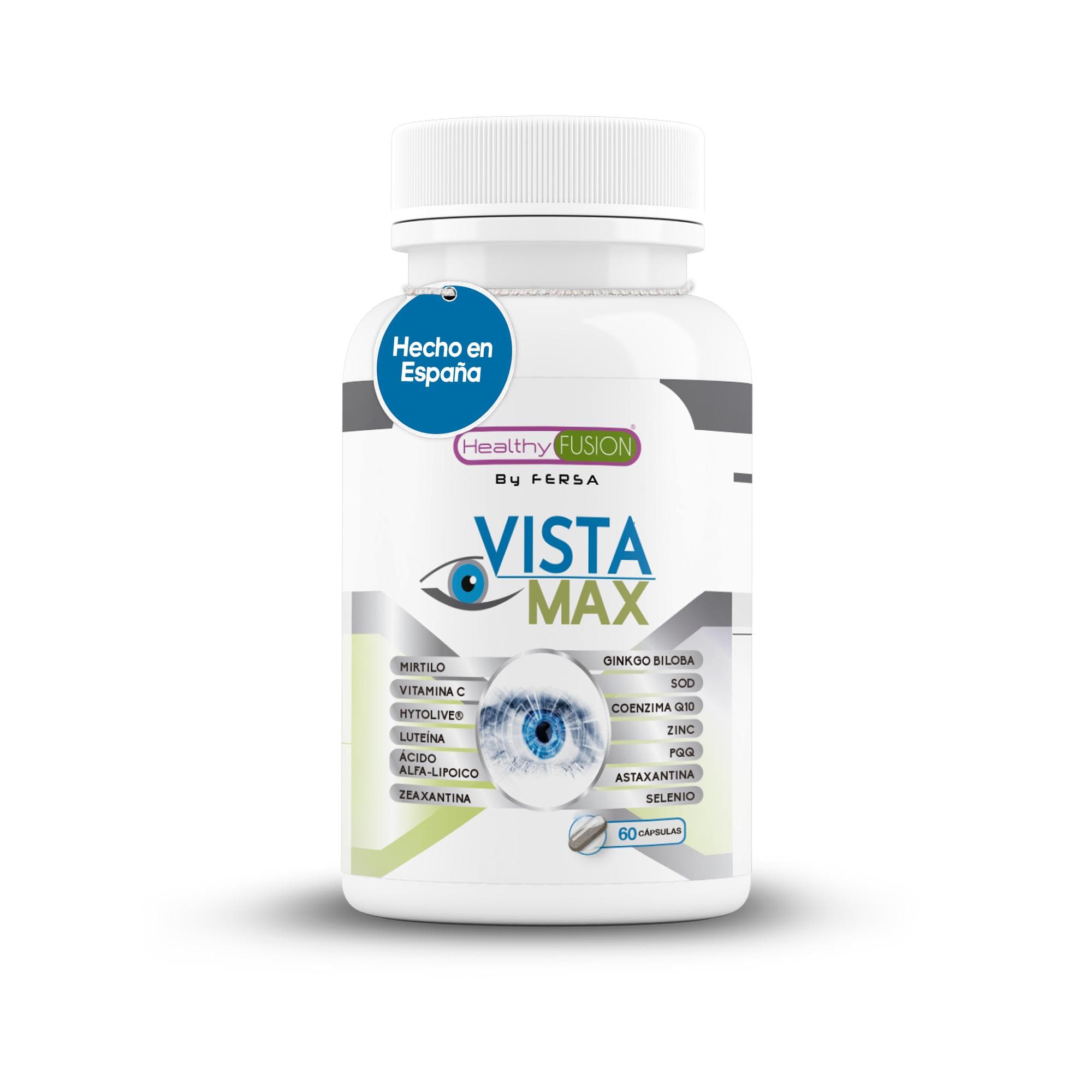 VistaMax Healthy Fusion | Repairs and protects vision | Lutein, Bilberry, Astaxanthin, Ginkgo Biloba | 60 caps
