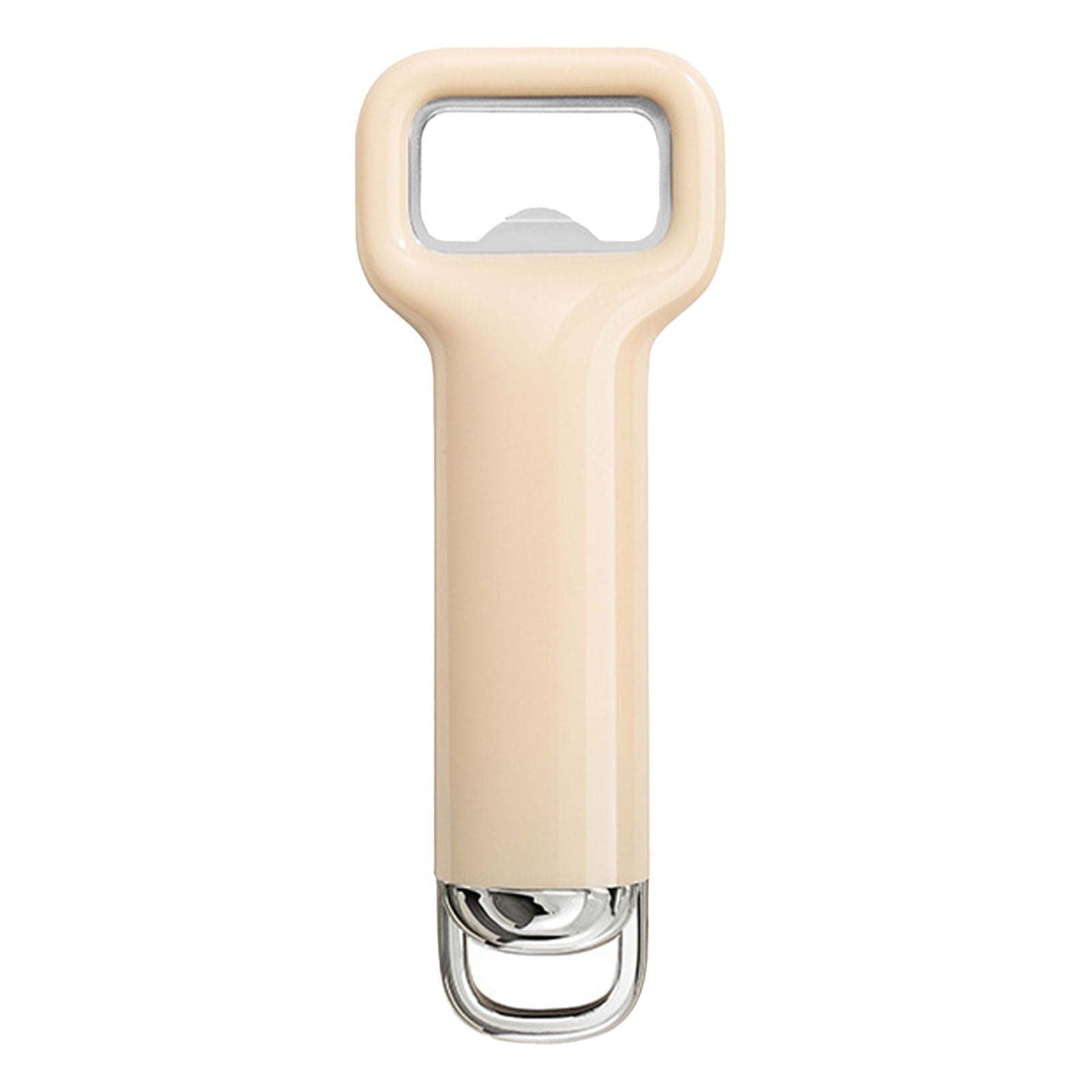 Heavy Duty Stainless Steel Flat Bottle Opener Portable Hanging Bartender Beer Opener for Kitchen beige