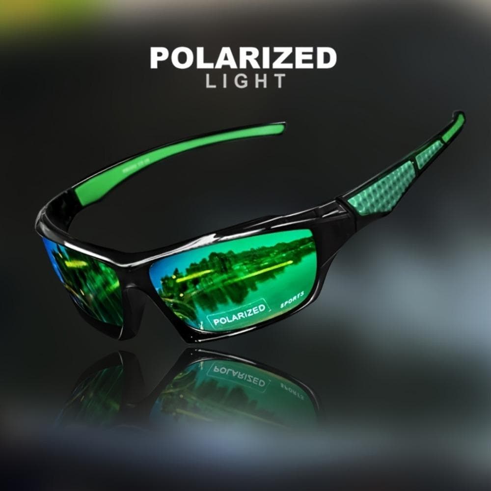 HD Lens Polarized Cycling Sunglass UV400 Outdoor Sport Goggle UV Resistant Cycling Glass Riding green