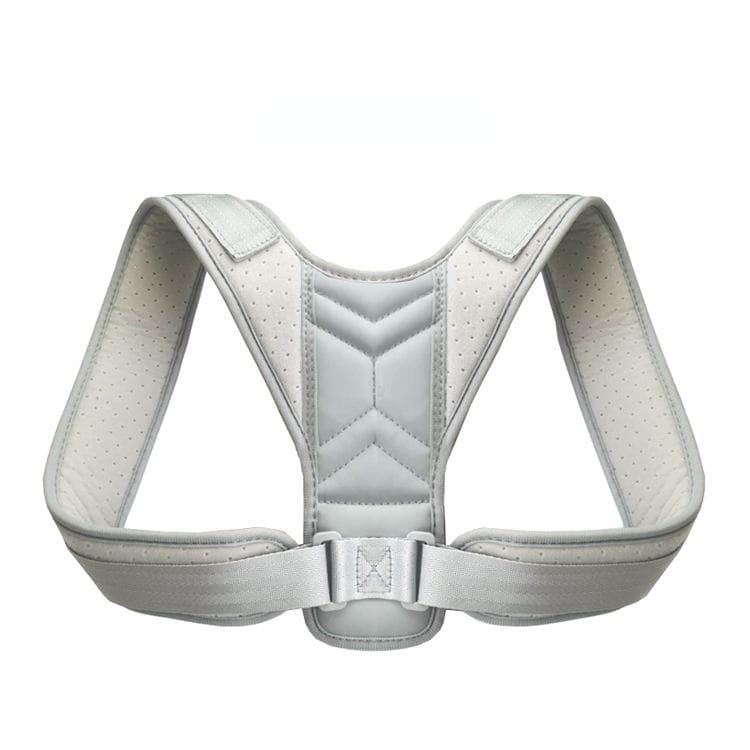 Medical Adjustable Back Posture Corrector Lumbar Back Corset Back Shoulder Support Belt for Men Women Posture Straightener Brace S white